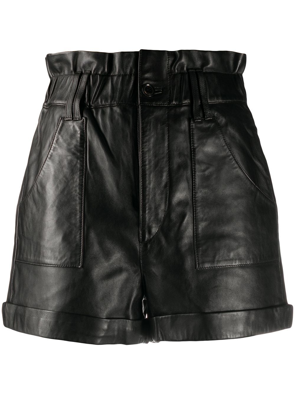 Ba&Sh Kate Leather Shorts - Farfetch | Farfetch (US)