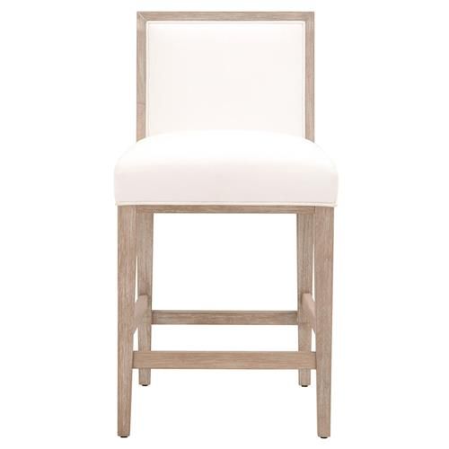 Sasha Modern Classic White Solid Rubberwood Performance Counter Stool- Set of 2 | Kathy Kuo Home