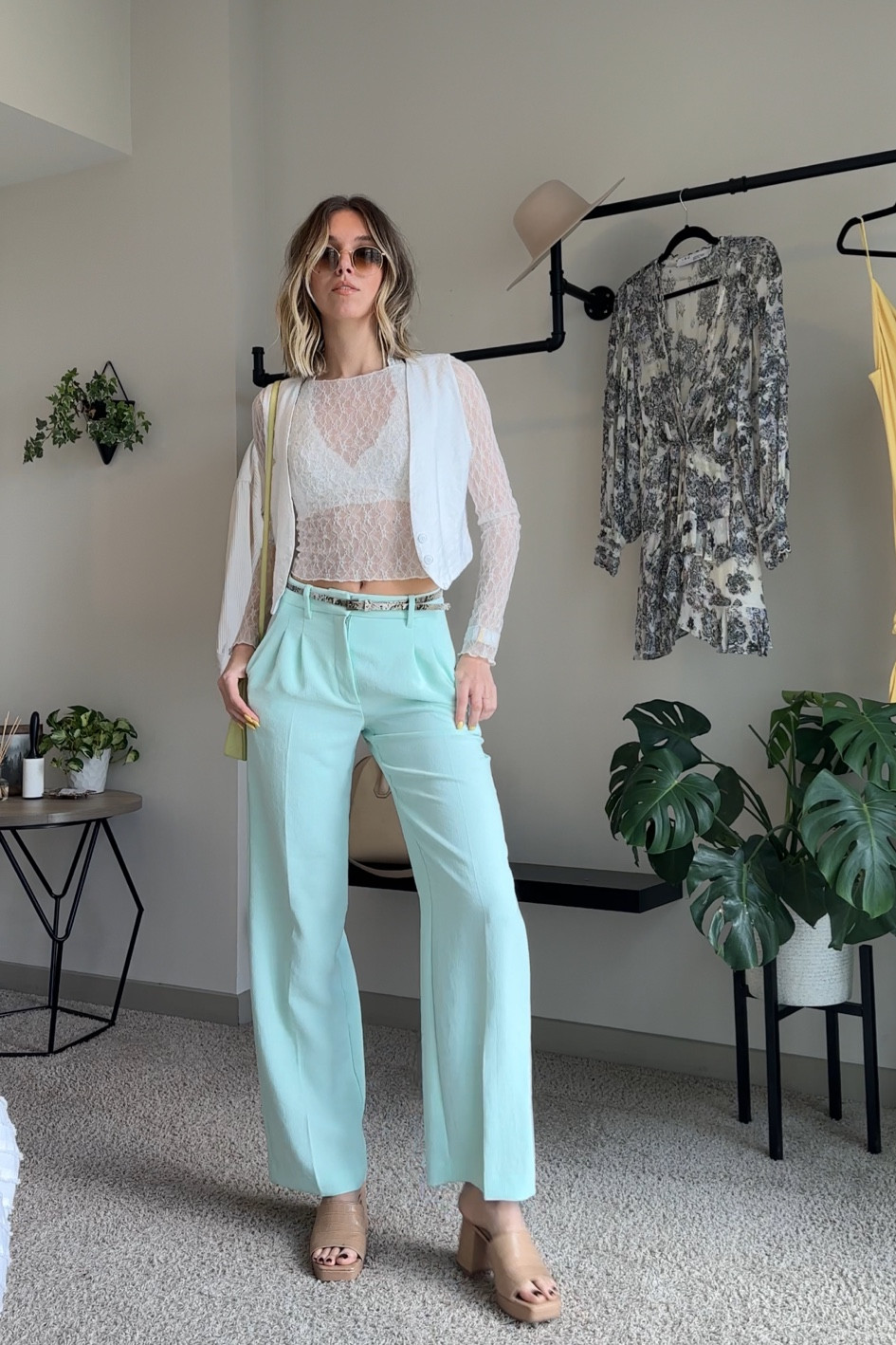Spring outfit inspo 💙 blue trousers 

#LTKstyletip #LTKFind #LTKSeasonal