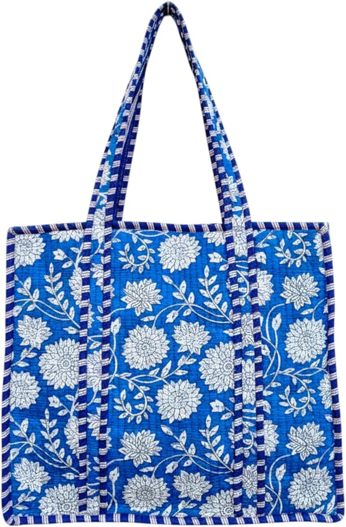 COTSILER Women Tote Bags Lightweight 18x16 Zipper Travel Bag Purse Cotton Shoulder Tote Bags For ... | Amazon (US)