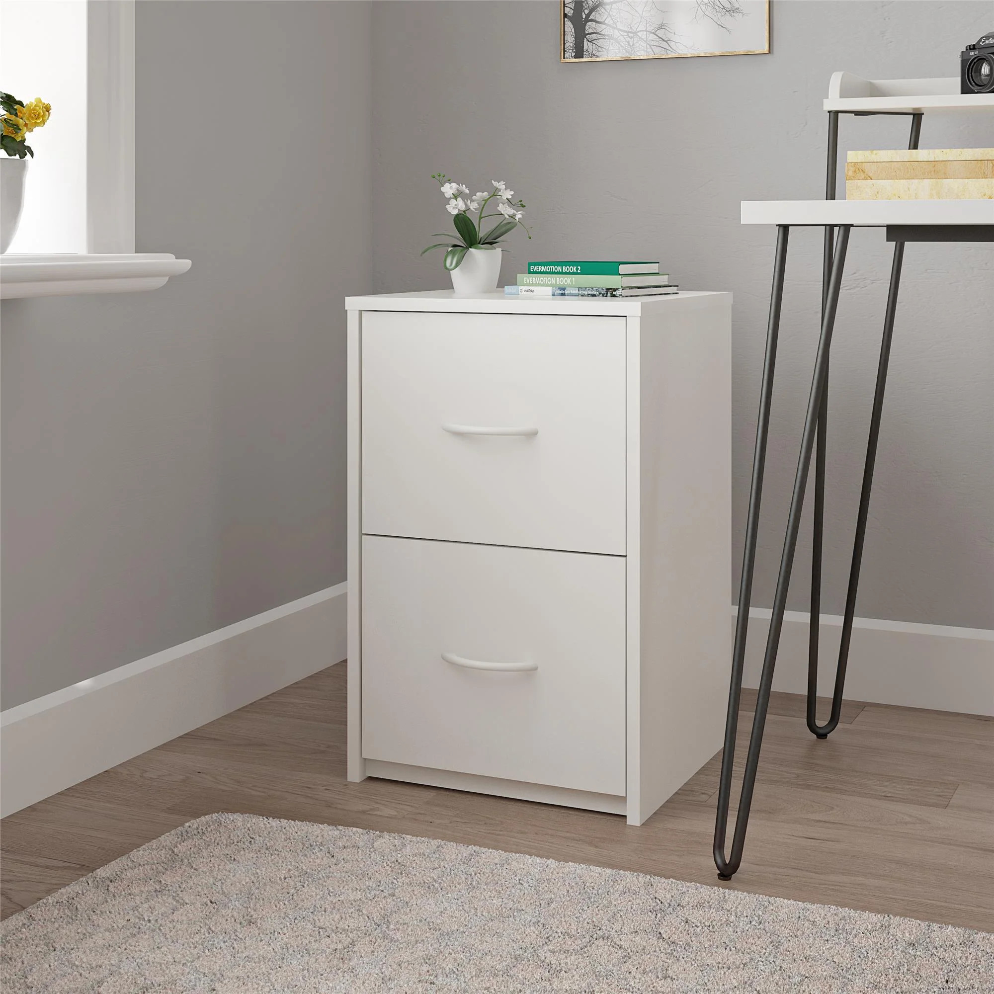 Ameriwood Home Canal 2 Drawer Letter Sized File Cabinet, White Color | Walmart (US)