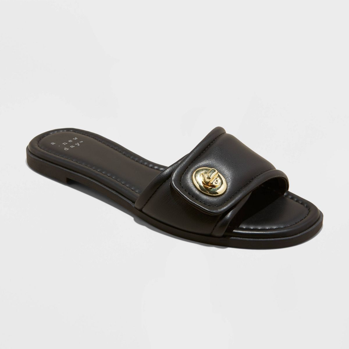 Women's Audrey Slide Sandals - A New Day™ Black 8 | Target