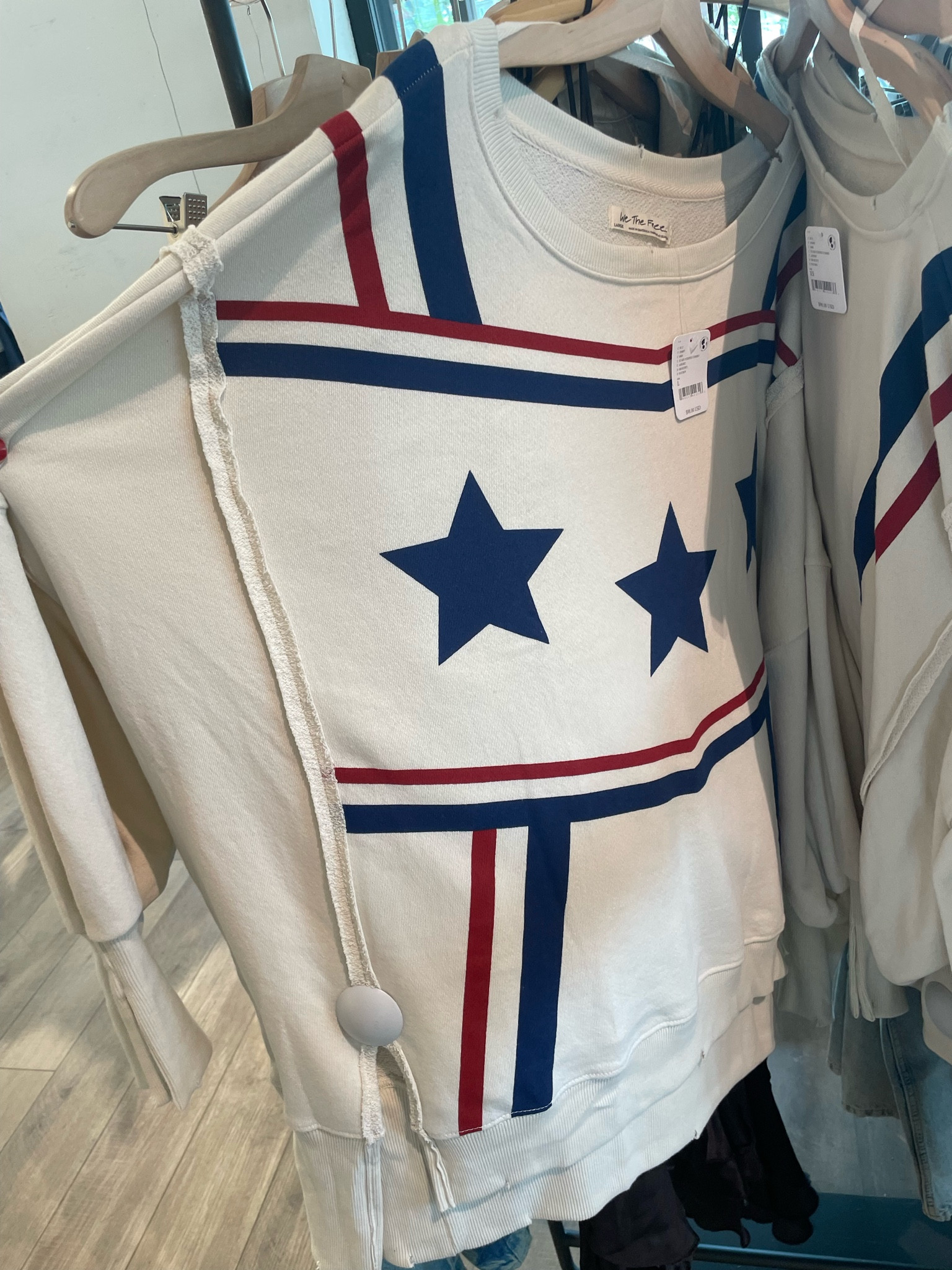 We the free graphic Camden pull over. 🇺🇸⭐️😍 This is THE 4th of July fit  

#LTKSeasonal #LTKStyleTip