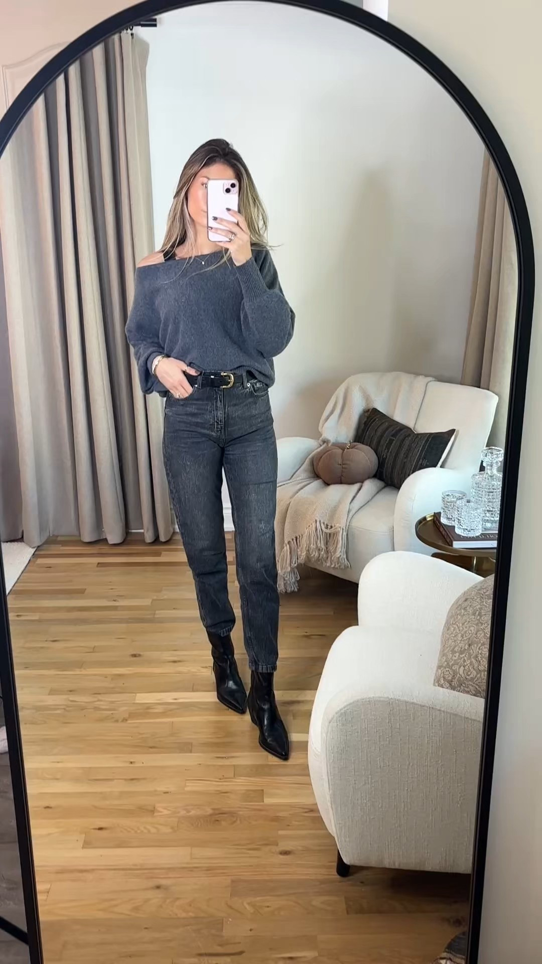 Linked what I could!! The missing pieces are Zara :)

Brown Sweater - 2142/162/722
Grey Jeans (similar) - 4730/248/807
Brown Sweater Jacket - 6427/127/700