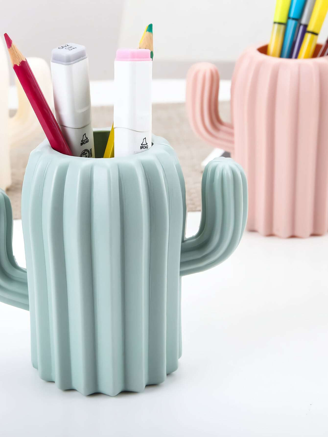 1pc Cute Cactus Shaped Pen Holder | SHEIN