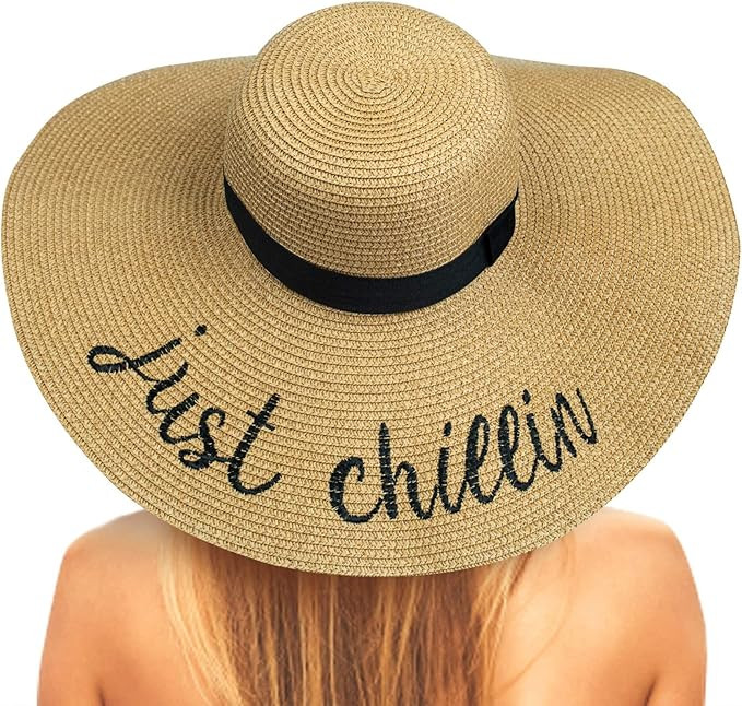 Chalier Foldable Beach Hats for Women, Embroidered Floppy Hats for Women Beach, Vocation, Cruise,... | Amazon (US)