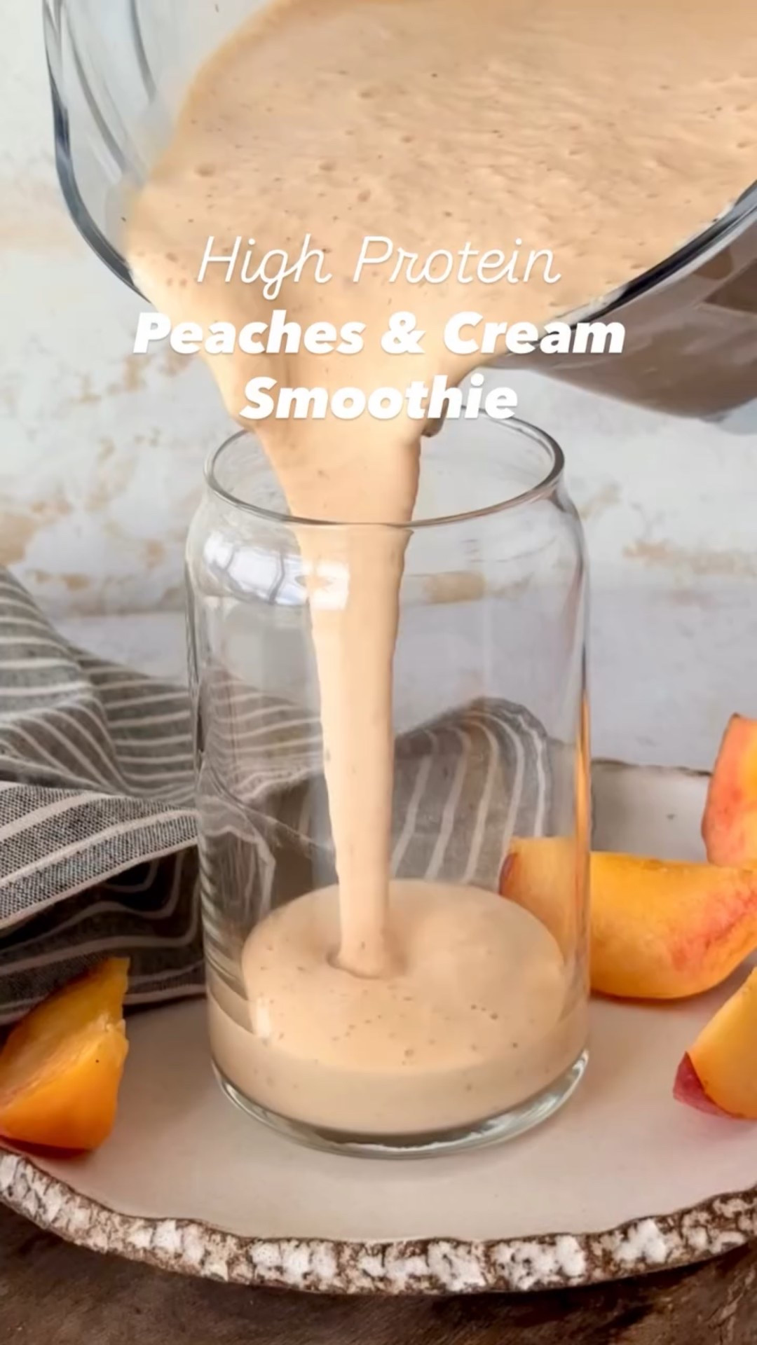 Looking for a delicious, high-protein smoothie that tastes like a creamy milkshake? This Peaches and Cream Smoothie is naturally sweetened, easy to make, and perfect for breakfast, snacks, or dessert. It’s a refreshing and satisfying treat you can enjoy anytime, especially in the summer! Full recipe here: https://www.twopeasandtheirpod.com/peaches-and-cream-smoothie/

#LTKSeasonal #LTKHome #LTKFindsUnder50