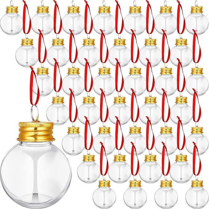 Christmas Booze Balls Shot Glass Ornament Plastic Fillable Christmas Tree Ornaments Clear Xmas Wa... | Amazon (US)