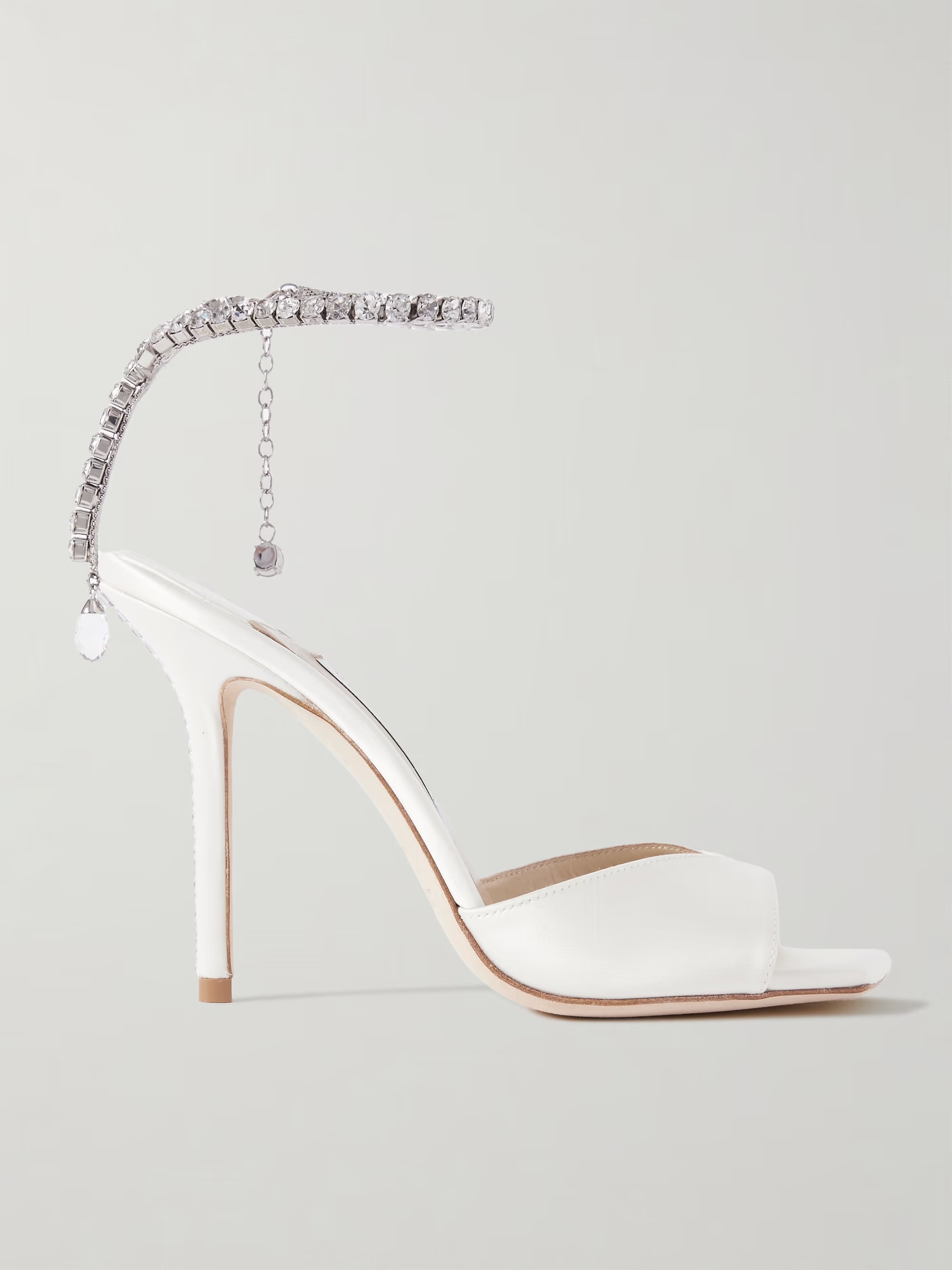 Saeda 100 crystal-embellished satin sandals | NET-A-PORTER (US)