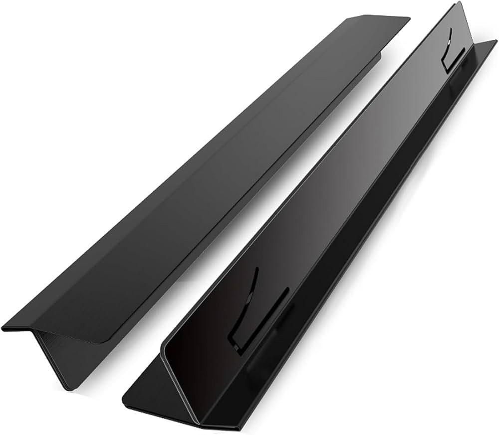 2PCS Kitchen Stove Counter Gap Covers, Stainless Steel Stove Gap Covers,13.8~27 Inch Adjustable Oven Stove Side Gap Guards,Heat Resistant & Easy to Clean Stove Guard (Black) | Amazon (US)