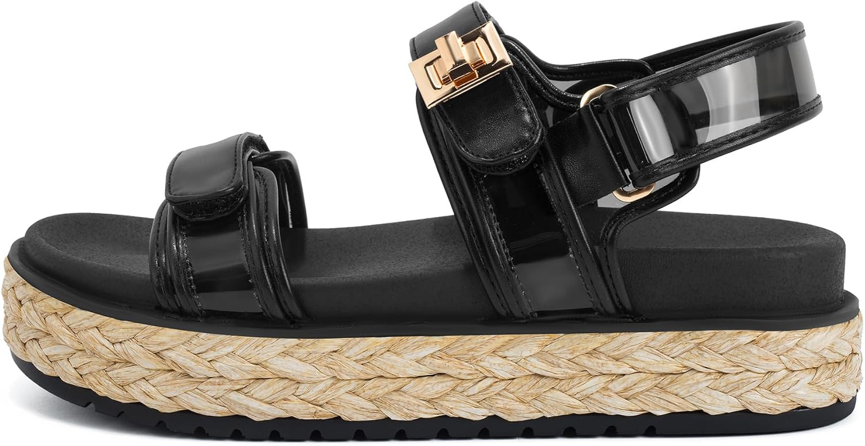 Women's Raffia Sandals Platform Open Toe Espadrille Sandals | Amazon (US)