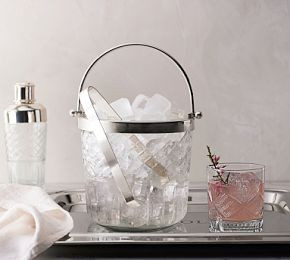Atherton Glass Ice Bucket | Pottery Barn (US)