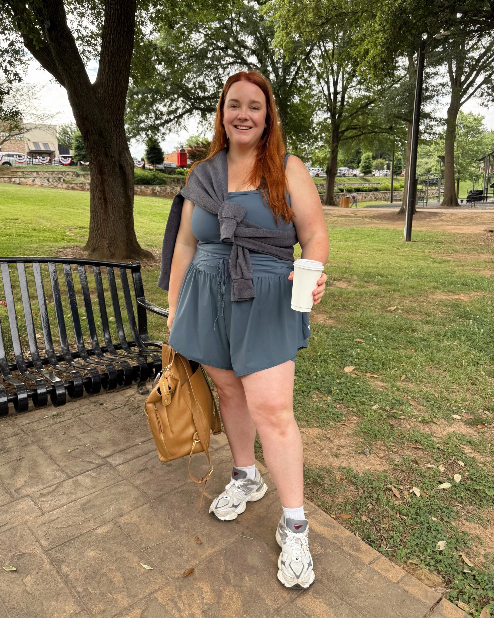 Popflex runsie: wearing a 2X, but for a fitted look I would have gone with my normal 1X (fits TTS). sweatshirt is sold out, so linked a similar one!

#LTKPlusSize #LTKActive #LTKSummerEdit