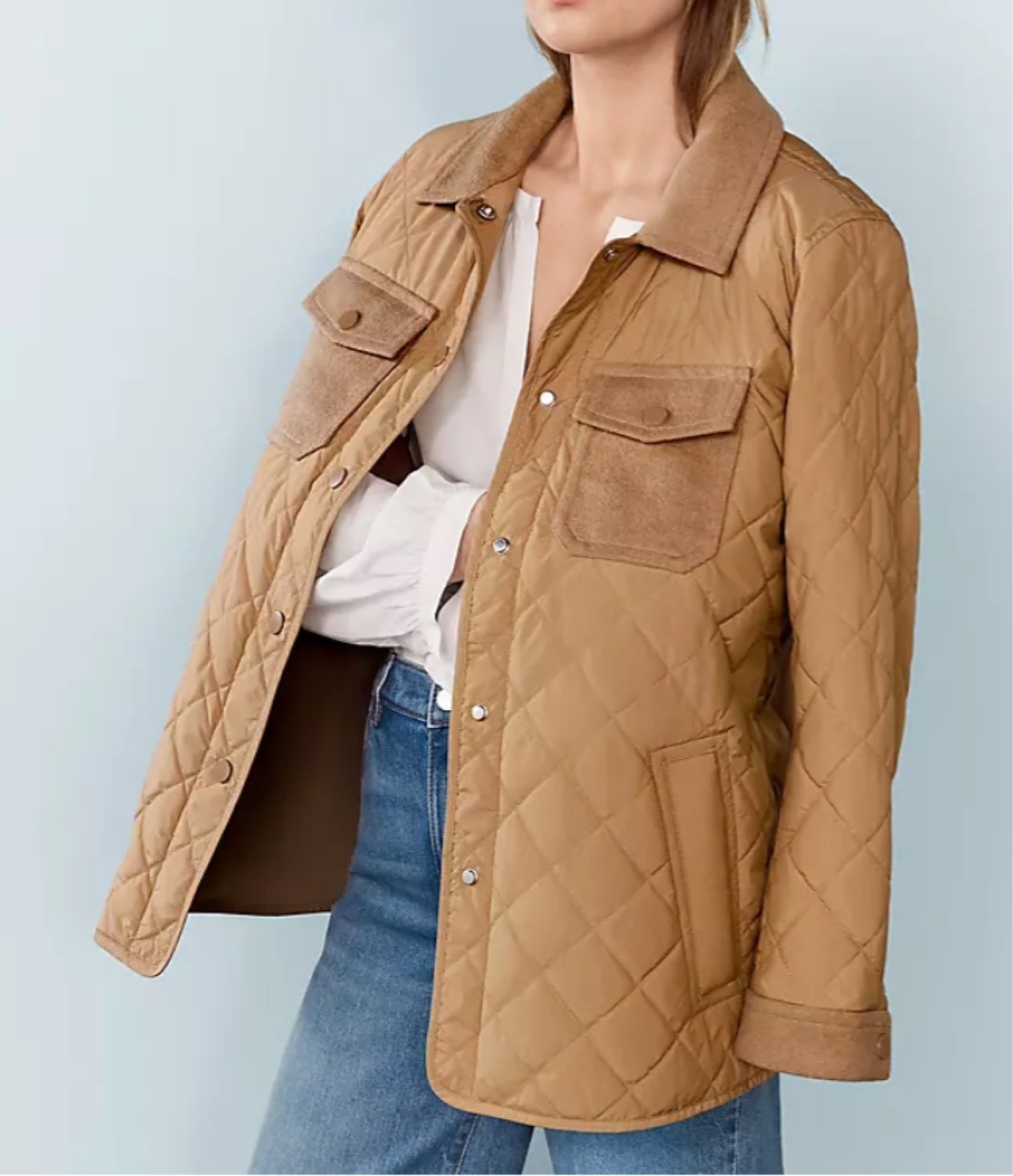 Weekend quilted mixed media field jacket in ‘perfect camel’ from Ann Taylor 
Camel
House of colour / Autumn 

#LTKFallSale #LTKTravel #LTKStyleTip