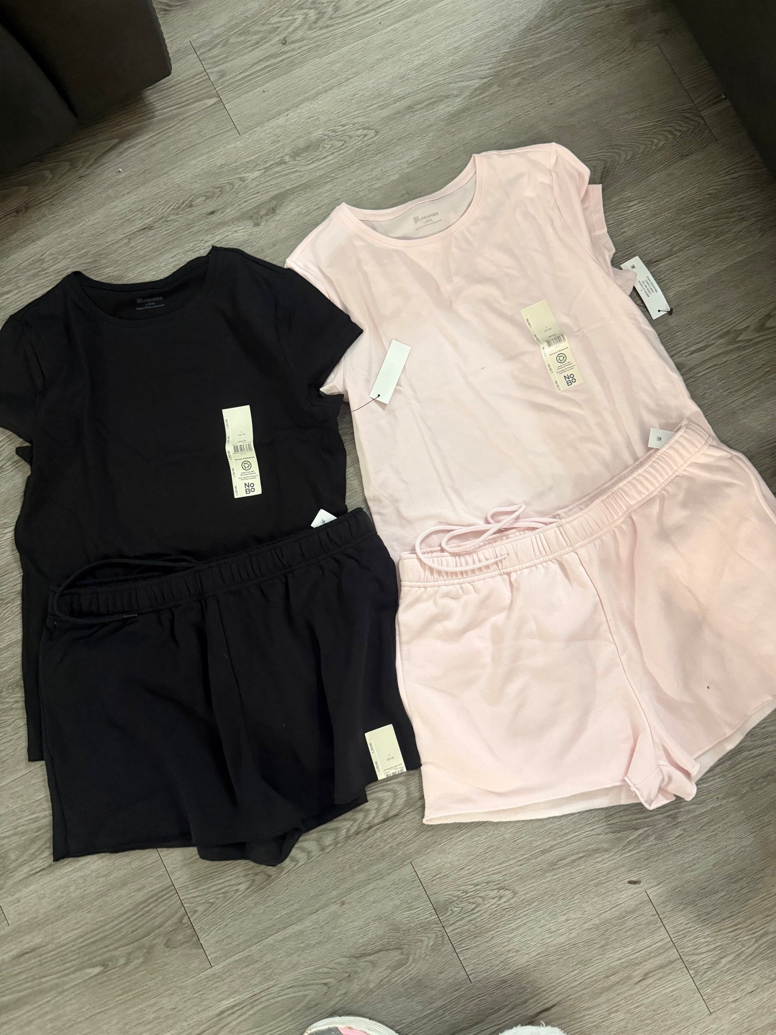Pink and black Walmart sets 