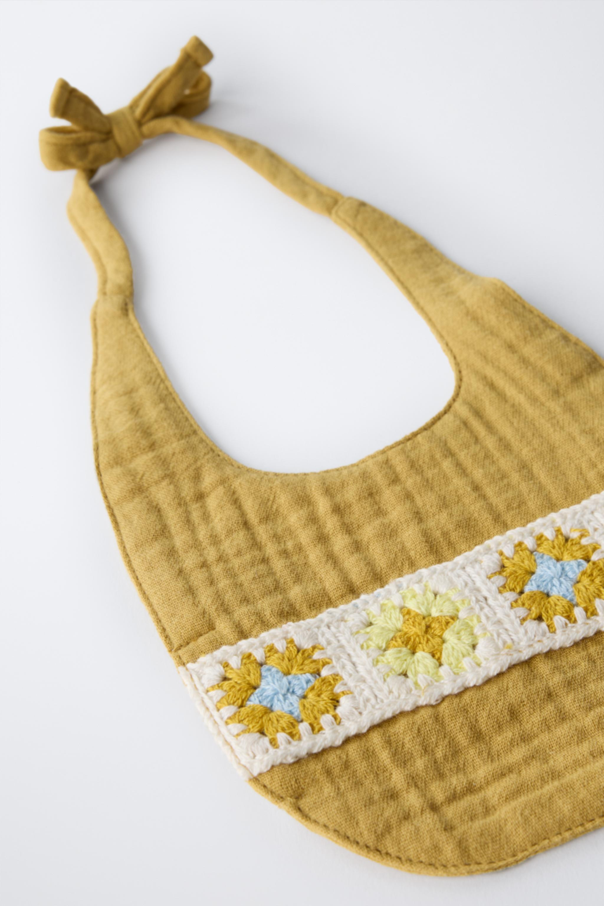 TEXTURED CROCHET BIB | Zara US