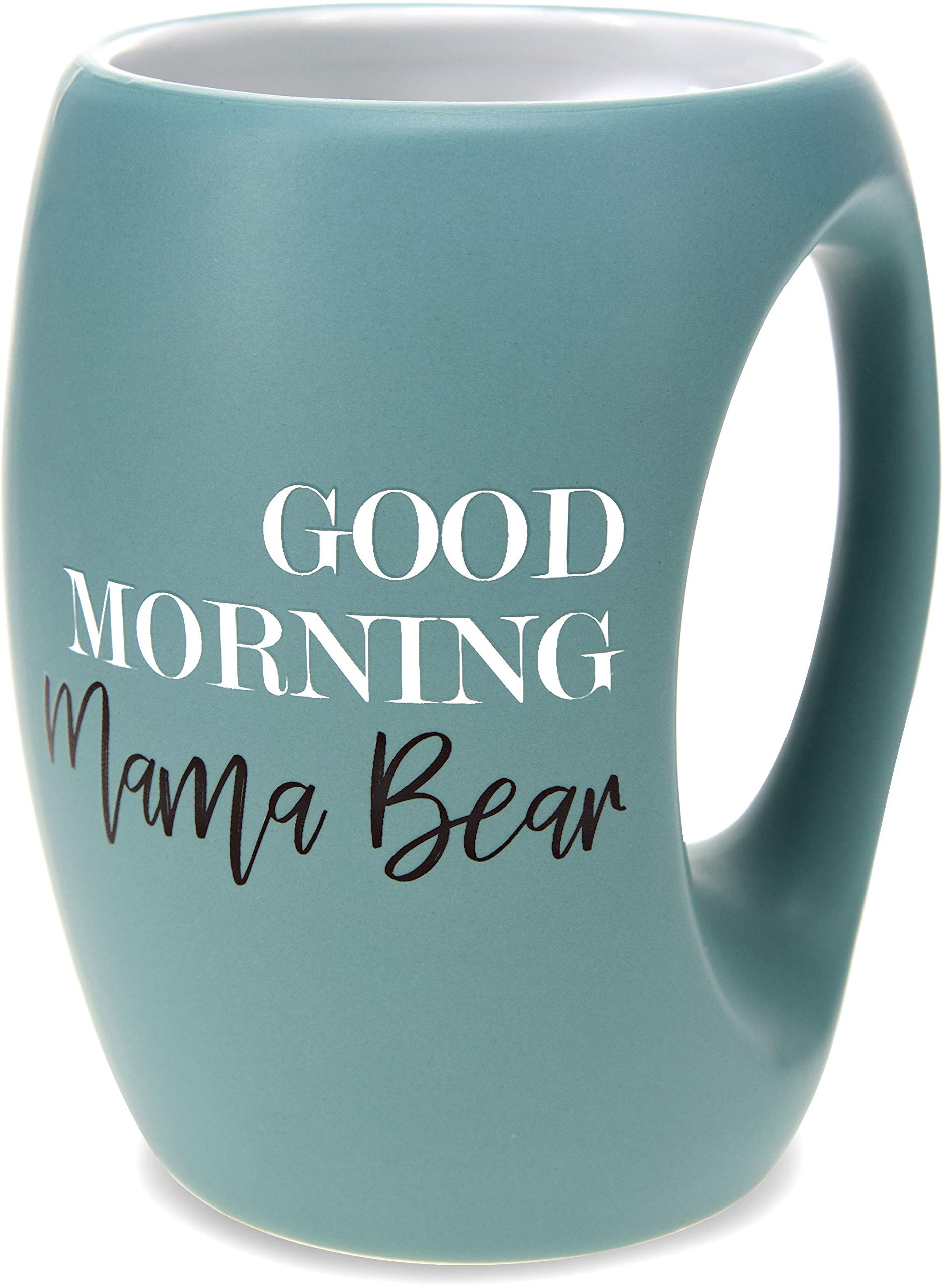 Pavilion Gift Company Good Morning Mama Bear-16 Oz Stoneware Huggable Coffee Cup Mug, 16oz, Blue | Amazon (US)