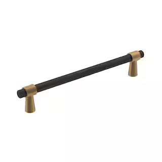 Amerock Mergence 6-5/16 in. (160 mm) Matte Black/Champagne Bronze Drawer Pull BP36860FBCZ - The H... | The Home Depot