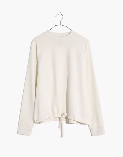 MWL Superbrushed Mockneck Drawstring Sweatshirt | Madewell