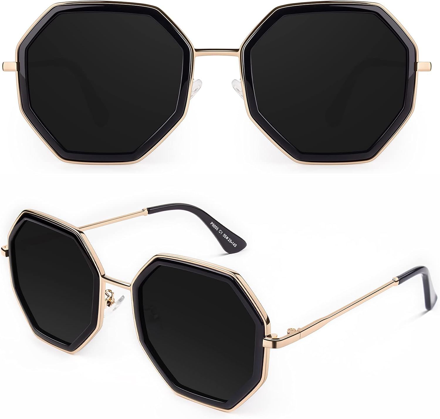 Polarized Sunglasses for Women Oversized Sun Glasses Fashion Shades SUNIER S85 | Amazon (US)