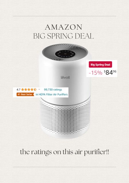 Amazon big spring sale
Top selling air purifier 

#LTKhome #LTKsalealert