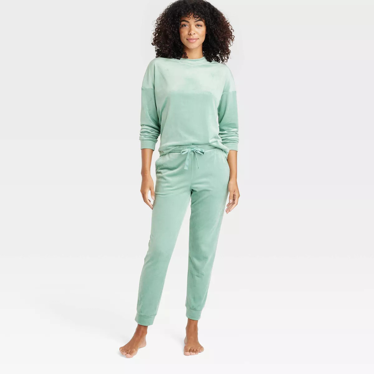 Women's Minky Fleece Pullover Top and Joggers Pajama Set - Auden™ | Target