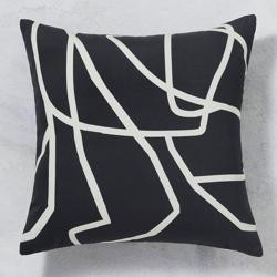 Osbourne Outdoor Pillow 18" - Black | Z Gallerie