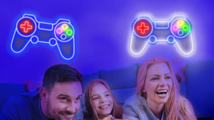 Kavaas Gamer Neon Sign, Game Controller Neon Sign for Gamer Room Decor - Gaming Neon Sign for Tee... | Amazon (US)
