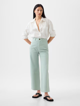 High Stride Wide-Leg Ankle Khakis | Gap (US)