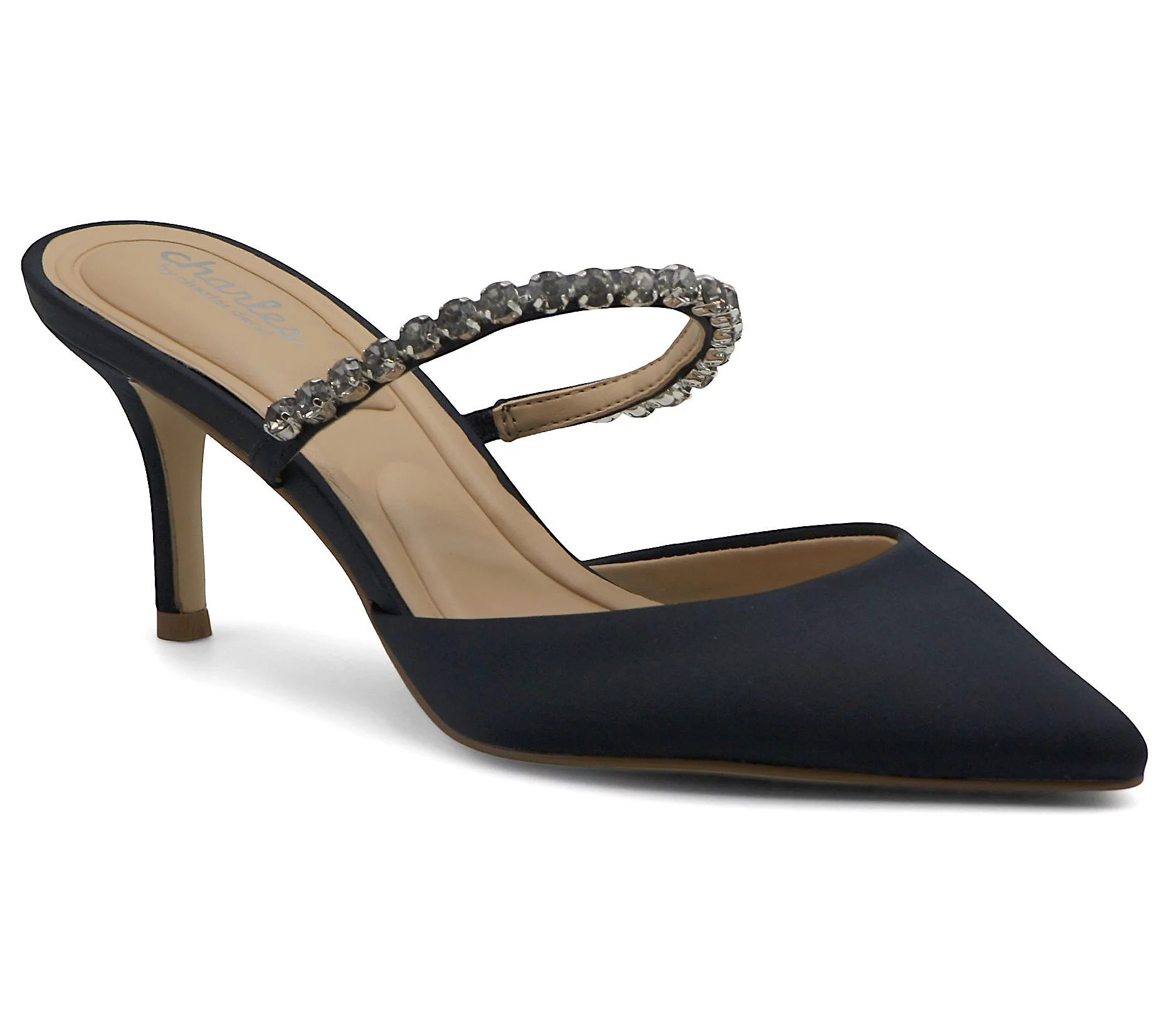 Charles by Charles David Rhinestone Strap Heele d Mule- Adalynn | QVC