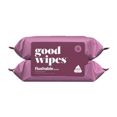 Goodwipes Rosewater Flushable Wipes - 2pk/60ct | Target