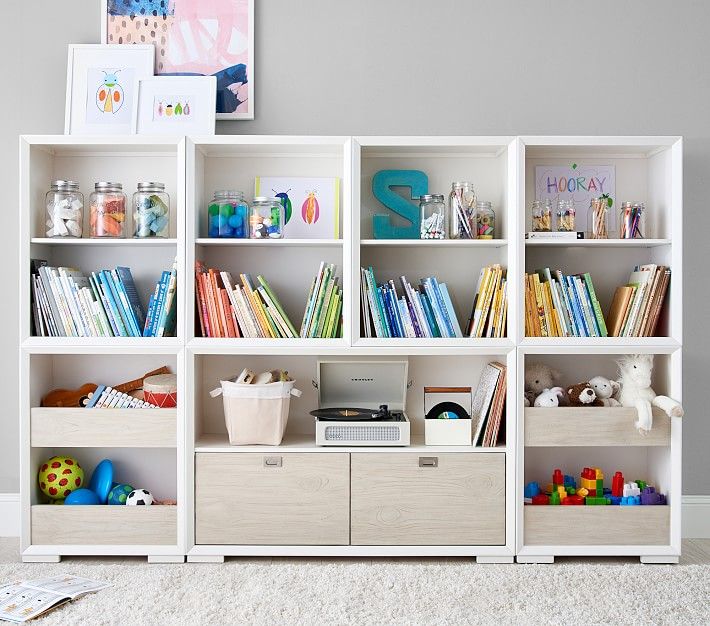 Callum Wall Extra Wide Drawer Base & Cubby Storage Set | Pottery Barn Kids