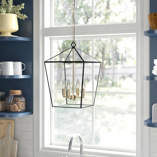 Hewish 4-Light 12"W Brass Rust Resistant Dimmable & Adjustable Height Pendant Light | Wayfair North America