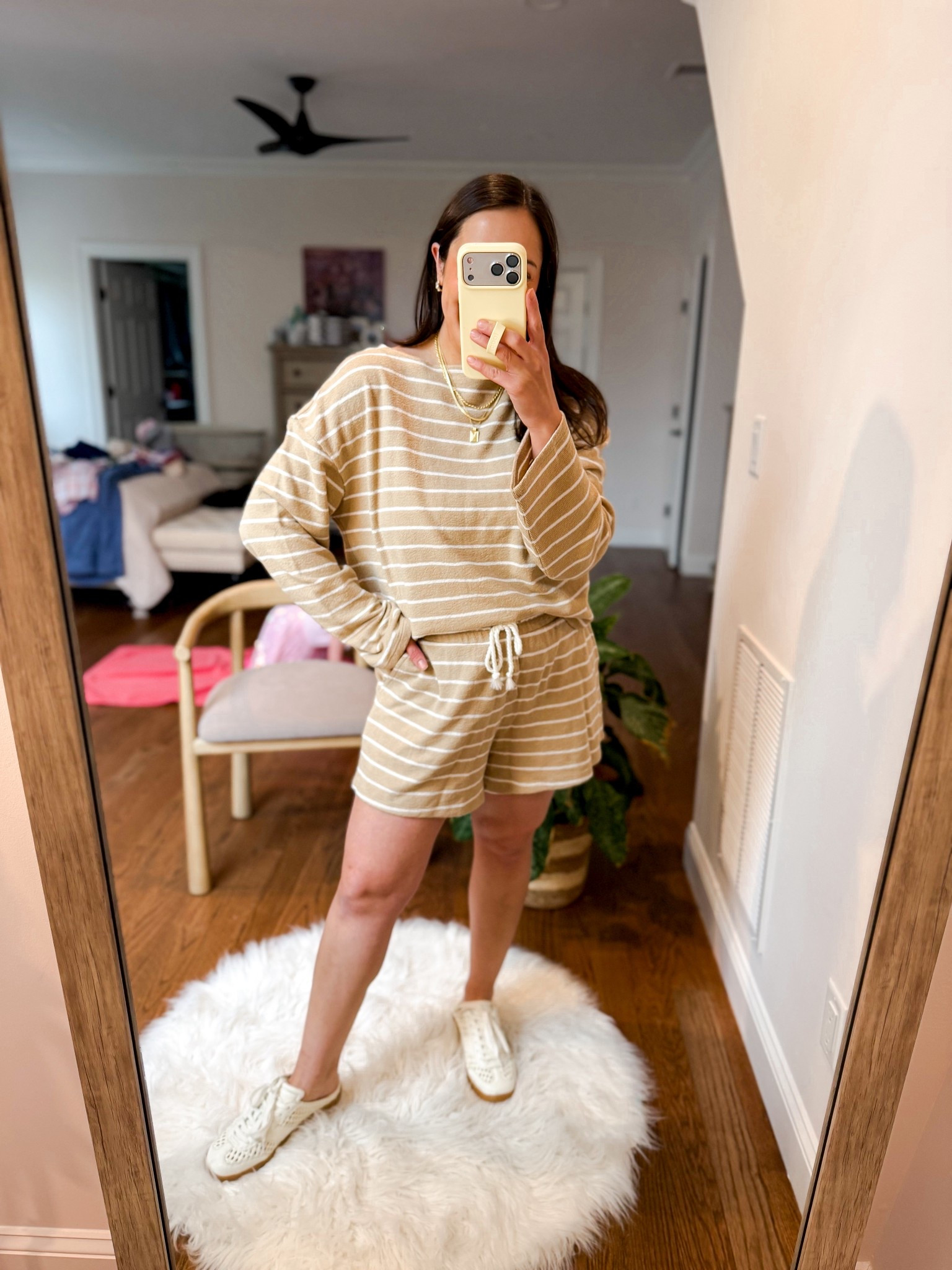 Target Sunday try on
Top; medium (could have done small)
Shorts:medium 

#LTKmomlife #LTKSeasonal #LTKootd