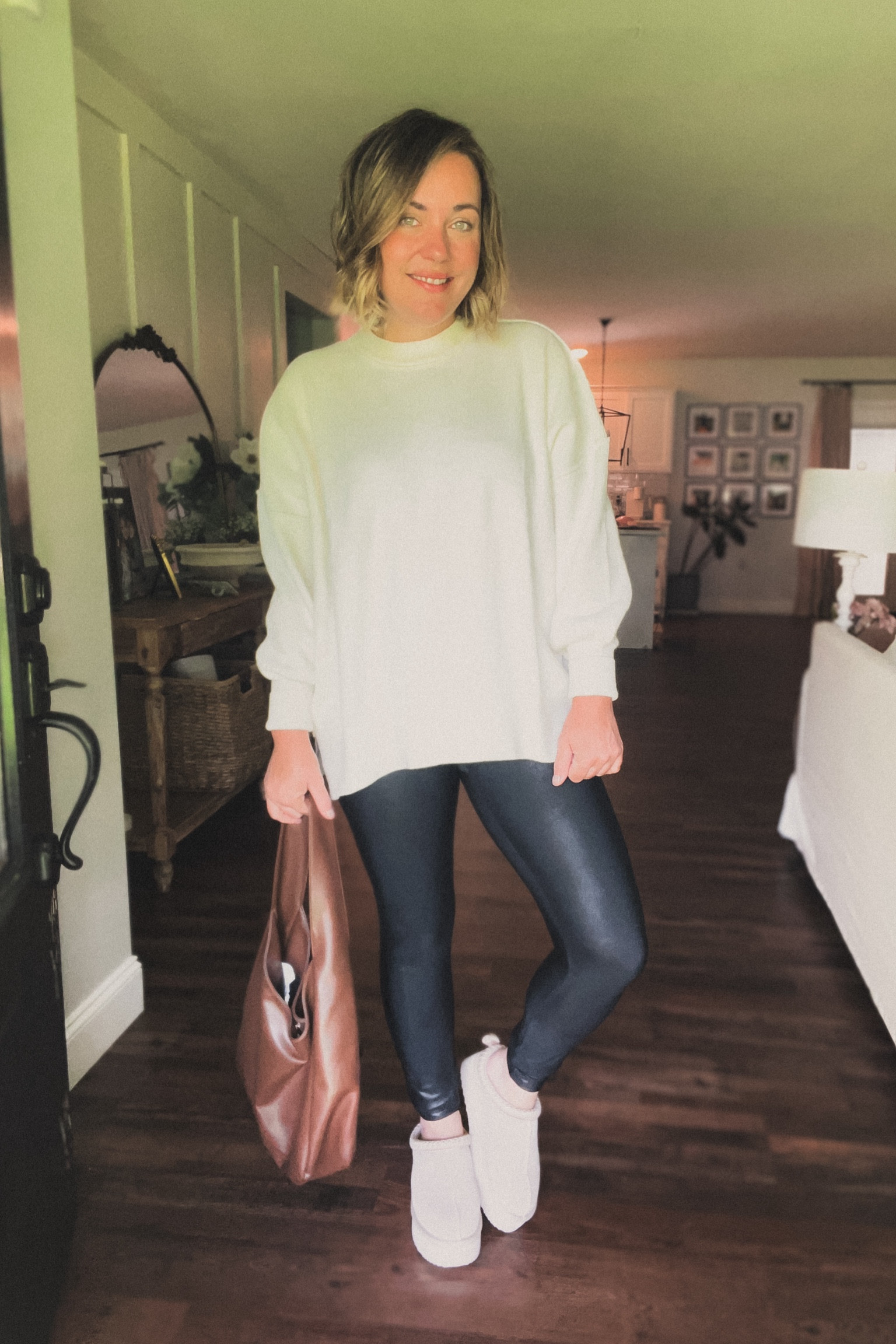 Elevate your fall wardrobe with this stylish combo! 🍂 Rock the Women's Crewneck Batwing Long Sleeve Sweaters 2024 Fall Oversized Ribbed Knit Side Slit Pullover Tops paired with faux leather leggings and Ugg-inspired shoes from Amazon. Stay cozy and chic all season long! #FallFashion #SweaterWeather #FauxLeatherLeggings #UggInspired #AmazonFashion"

 "women's sweaters," "batwing long sleeve tops," "fall fashion," "faux leather leggings," "Ugg-inspired shoes," and "Amazon fashion." 

#LTKSaleAlert #LTKFindsUnder50 #LTKSeasonal
