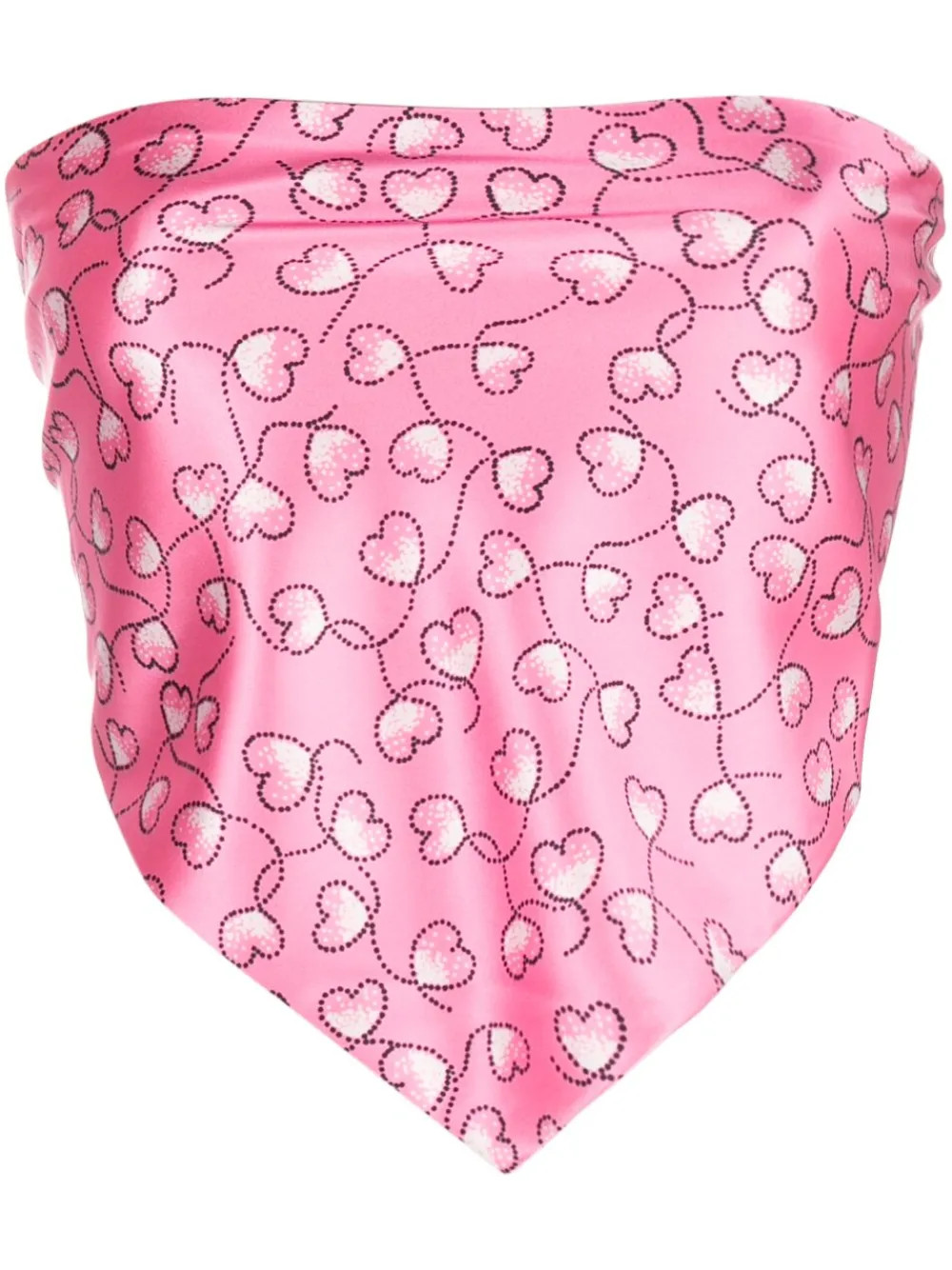 heart-print scarf shirt | Farfetch Global