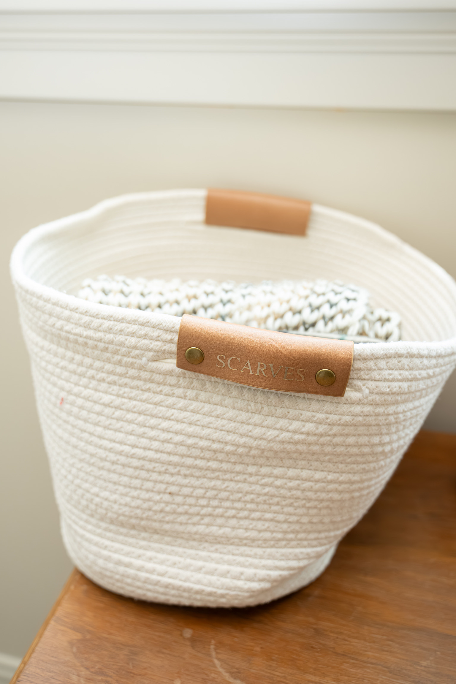 Target’s Coiled Role Baskets are an elevated way to store items - from toys to blankets to scarves (shown here) and everything in between 🤍

#LTKHome #LTKKids