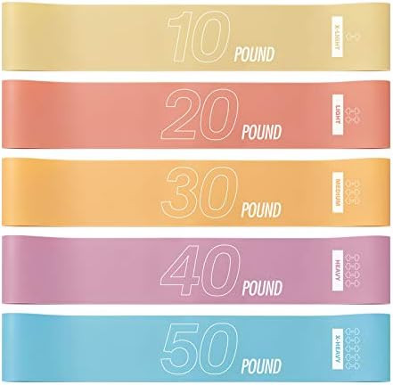 Resistance Loop Bands - Exercise Workout Booty Bands Set of 5 for Home Fitness, Yoga, Pilates | Amazon (CA)