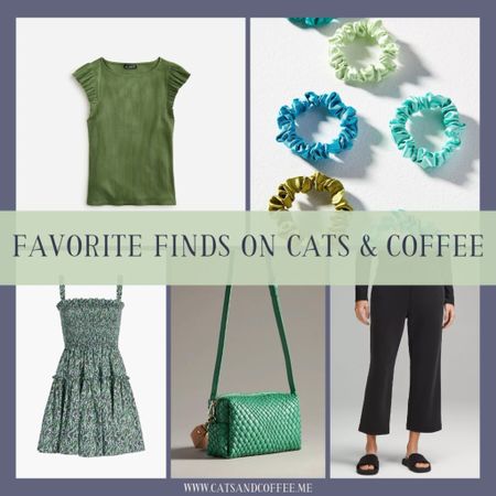 This week’s most popular finds on Cats & Coffee ✨️ this week's favorite finds include:
- A cute ruffle tank top from J.Crew (currently on sale),
- A pretty floral Nap Dress from Hill House,
- Comfy crop pants from Lululemon,
- A bright woven crossbody bag from Anthropologie, and
- My new favorite satin hair ties!

#LTKTravel #LTKItBag #LTKSeasonal