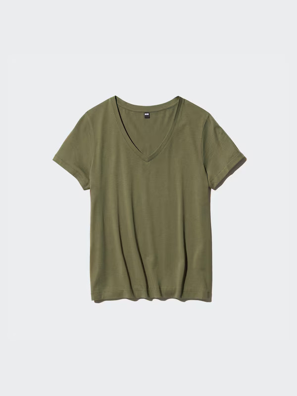 100 % Supima Baumwolle T-Shirt (V-Ausschnitt) | UNIQLO (DE)