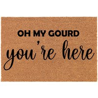 Oh My Gourd You're Here Funny Fall Thanksgiving Coir Doormat Door Mat Housewarming Gift Newlywed Wed | Etsy (US)