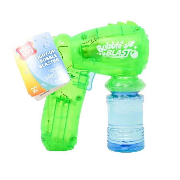 Play Day Light Up Bubble Blaster with 4 oz Bubble Solution, Bubble Blowing Toys - Walmart.com | Walmart (US)