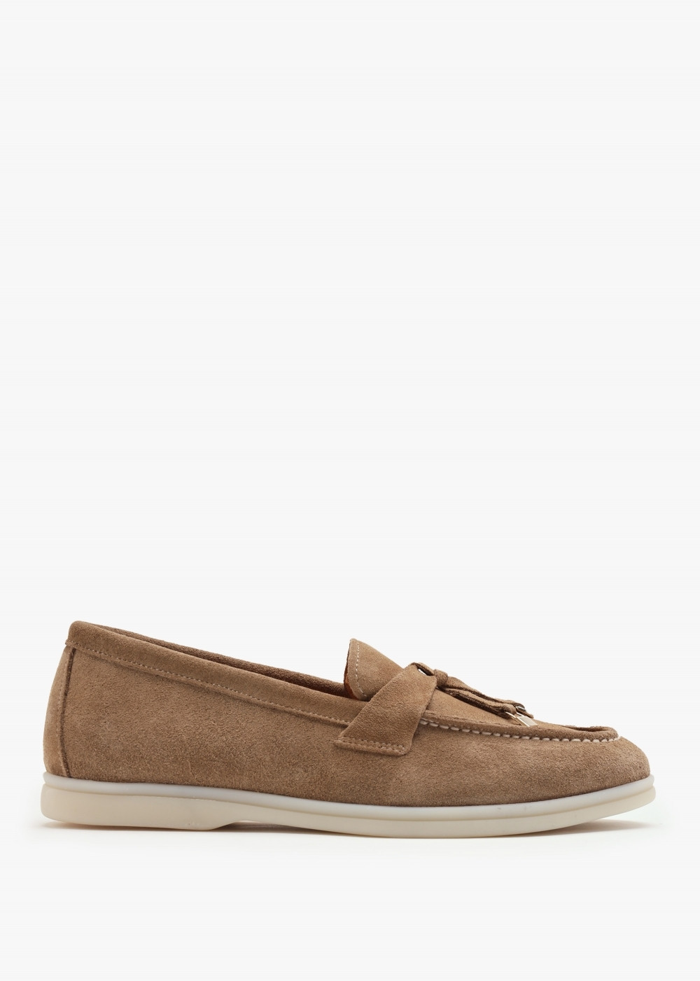 Siani Beige Suede Loafers | Daniel Footwear (UK)