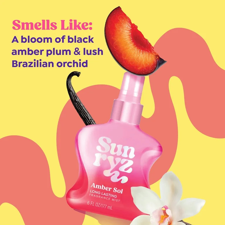 Sunryz Amber Sol Long-Lasting Fragrance Body Mist, 6 fl oz | Walmart (US)