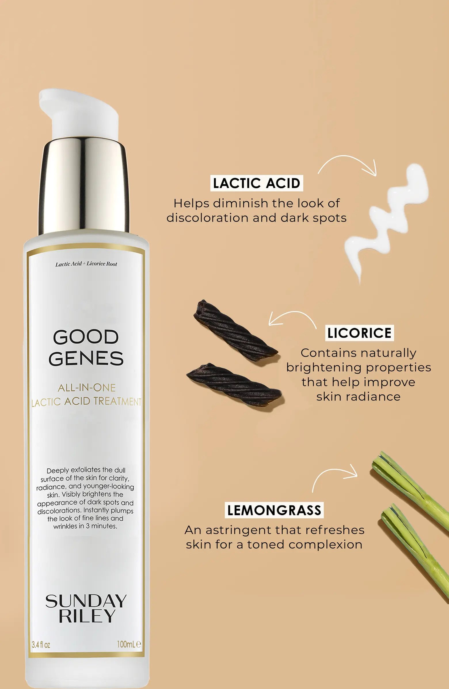 Sunday Riley Jumbo Good Genes All-in-One Lactic Acid Exfoliating Face Treatment $284 Value | Nord... | Nordstrom