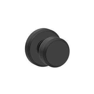 Schlage Bowery Matte Black Passage Hall/Closet Door Knob with Greyson Trim-F10 BWE 622 GSN - The ... | The Home Depot