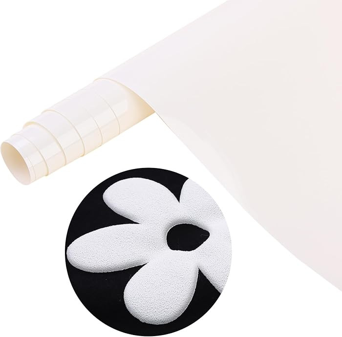 Tintnut White Puff Vinyl Heat Transfer - 10 inches x 6ft Puff HTV Roll 3D Puff Heat Transfer Viny... | Amazon (US)