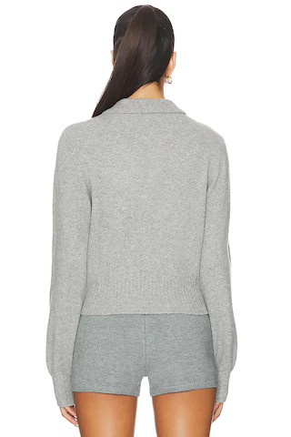 Lovers and Friends Mattelyn Polo Sweater in Heather Grey from Revolve.com | Revolve Clothing (Global)