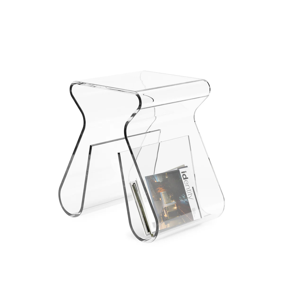 Magino Stool | Modern Acrylic Magazine Rack & Record Holder | Umbra | Umbra
