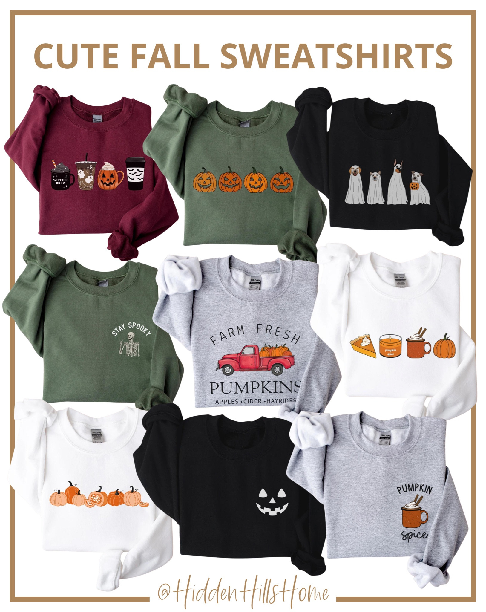 Cute fall sweatshirts, fall pullover, fall outfit, cozy fall sweatshirt, seasonal, Halloween sweatshirt, pumpkin sweatshirt #fall 

#LTKunder50 #LTKSeasonal #LTKsalealert